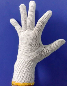 ที่ถูกที่สุดถักถุงมือมือ650กรัมดิบสีขาวทำในอินโดนีเซีย - Product Image 3