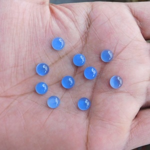 Prix de gros fabrication de bijoux de qualité supérieure 5mm calcédoine bleue naturelle Cabochons ronds pierres précieuses en vrac, fournisseur vérifié - Product Image 2