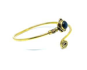 Nueva llegada 2023 joyería de piedra hecha a mano brazalete de latón pulsera de piedra labradorita - Product Image 2