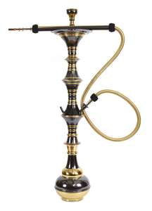 Vente en gros de narguilés égyptiens de luxe Shisha Farida Meilleure vente de bonne qualité Ensemble de tuyaux carrés en laiton unique laqué de verre - Product Image 6