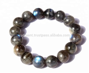Style bohème 12mm perles de Labradorite rondes Bracelet pierre de cristal de guérison naturelle pour les fêtes et le bouddhisme cadeau - Product Image 3