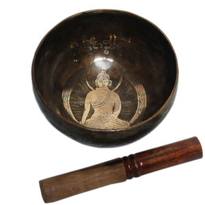 Cuenco para cantar tibetano, cuenco para cantar antiguo a la moda, hecho a mano, bronce - Product Image 3