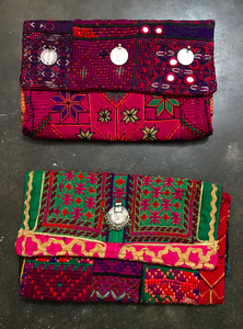 Hand Embroidered Vintage Banjara Fabric Clutch Women's <b>Patchwork</b> Shoulder <b>Bag</b> with Cotton Lining - Product Image 2