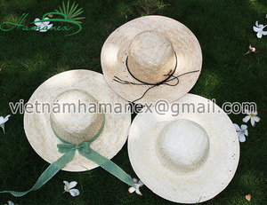 Wholesale Customized Promotion Plain Floppy Natural Palm Leaf <b>Straw</b> <b>Hats</b> with Ribbon & Rope for Summer Sun Protection for <b>Women</b> - Product Image 1