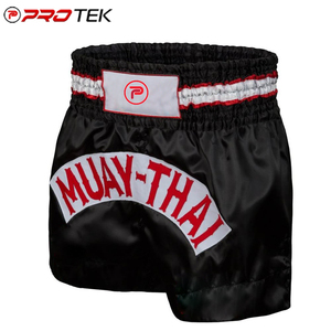 Pantalones Cortos de Muay Thai Unisex de Diseño Personalizado Más Vendidos, Equipo de Boxeo Premium 100% Poliéster y Satén Cómodo - Product Image 4