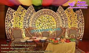 Modern Indian Theme Fiber Paisley Stage <b>Props</b> for Wedding & <b>Party</b> LED Backdrop & Decorations Event Stage Backdrop Design USA - Product Image 6