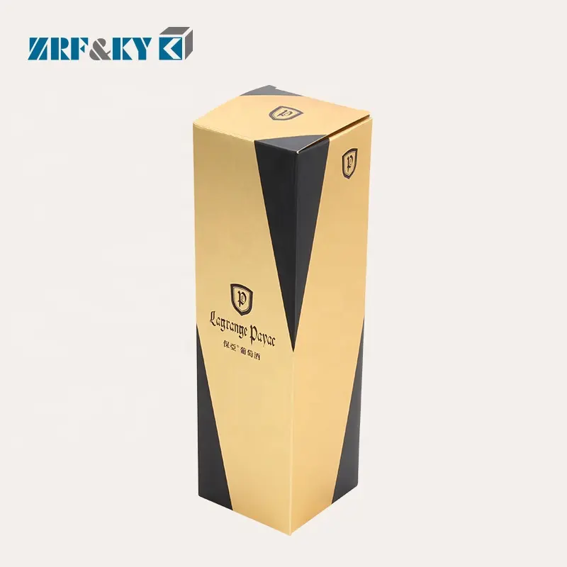 Custom Corrugated Paper Packaging Single Red Wine Bottle Gift Presentation Case Boxes Wholesale Retail Bulk