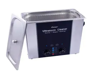 Limpiador ultrasónico de 4L con 3 funciones, dispositivo de limpieza con 3 funciones, acero inoxidable, ajuste Manual, pantalla LED, palanca alta
