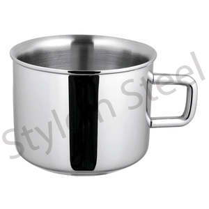 ถ้วยกาแฟผนังสองชั้นแก้วกาแฟฉนวนสแตนเลสพร้อมหูจับ - Product Image 1