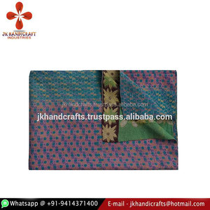 Wholesale Reversible Kantha Quilt <b>Indian</b> Twin Size Cotton Printed <b>Throw</b> - Product Image 2