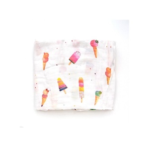 Couverture à langer en mousseline pour bébé, motif Floral, vente en gros - Product Image 1