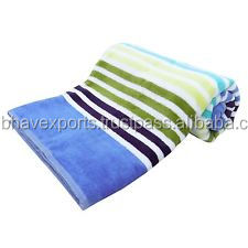 Luxury <b>Oversized</b> Cotton <b>Beach</b> Pool <b>Towel</b> Striped Design Woven Microfiber Technique for Hotels and Bathrooms - Product Image 3