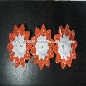 ดินสีสัน Diya Diwali ตกแต่ง Diyas - Product Image 3