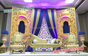 กรอบรูปแบบดั้งเดิมสำหรับเวทีงานแต่งงาน,สไตล์ฮาล์ฟมูนเฟรมงานแต่งงานผนังกรอบหลังเวทีงานแต่งงาน - Product Image 3