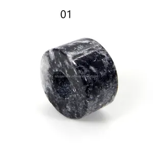 Cuentas de piedra Natural Orbicular jaspe, 14x8x5mm, cuentas de gran agujero, cuentas europeas para pulsera, IG0109 - Product Image 1