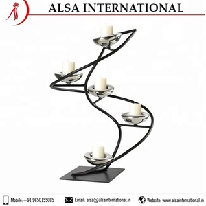 Meilleur support en métal pour quantité en vrac Bougeoir Design personnalisé Exportateur indien Impression décorative pour la décoration de Noël à la maison - Product Image 6