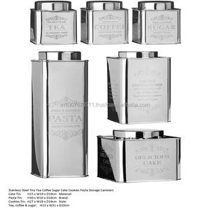 De azúcar café té galletas de Pasta de almacenamiento de acero inoxidable recipientes - Product Image 1