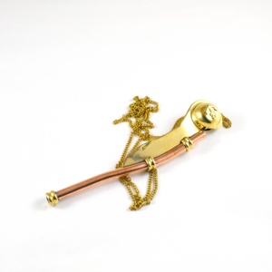 Silbato Náutico de Latón de Alta Calidad, Silbato de Comandante, Silbato Deportivo para Árbitro, Cadete, con Cadena - Product Image 4