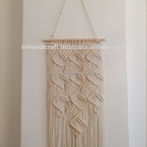 งานฝีมือมาคราเม่คุณภาพสูงขนาดใหญ่สำหรับตกแต่งผนัง สไตล์โบโฮ - Product Image 1