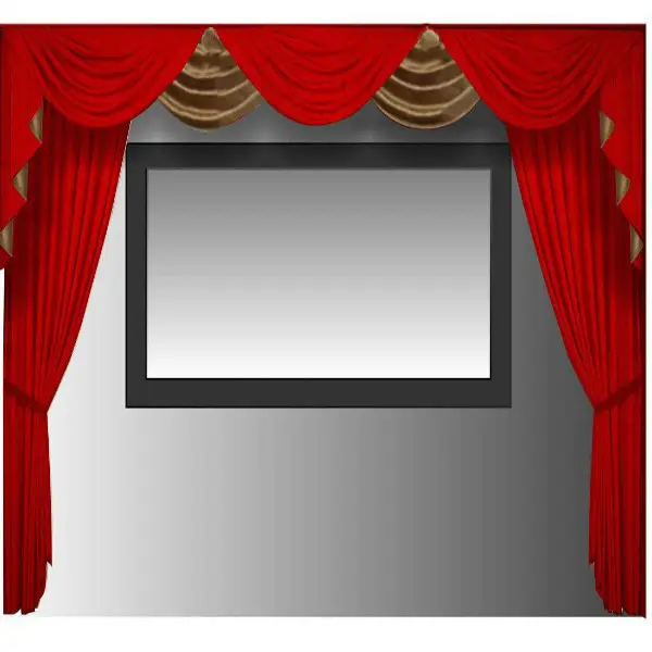 Velvet Curtains Movie Screen Wall Cover