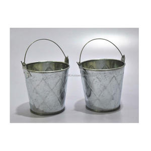Jardinière de sol, pot à fleurs et jardinières, style américain, finition galvanisée pour une utilisation en intérieur/extérieur - Product Image 2