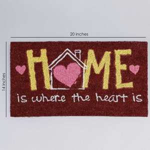 Alfombrilla para puerta con estampado natural indio multicolor - Product Image 3