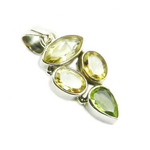 Latest Designer Solid 925 Sterling Silver Multi-Gemstone Pendant Handmade Vintage Fine Jewelry with Citrine & <b>Charms</b> - Product Image 1