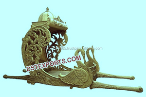 Boda india tradicional Palki Doli Golden Carved Doli para la entrada nupcial EE. UU. - Product Image 4