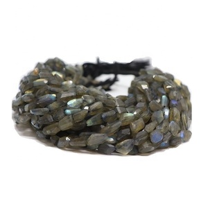 High Quality Labradorite Nugget Faceted Tumbled <b>Drilled</b> Gemstone Full Strand Natural Stone Crystal Healing Necklace Wholesaler - Product Image 4
