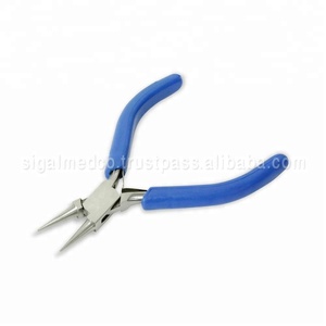 Professional Heavy-Duty Stainless Steel Chain <b>Nose</b> Pliers Blue Molded Grip Dull Finish Classic Beading Jewelers Tools Jewelry - Product Image 2