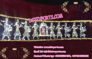 ผ้าม่านแบบโค้งสำหรับงานแต่งงานสไตล์มุสลิมติดเวทีปักฉากหลังอินเดียแบบดั้งเดิม - Product Image 5