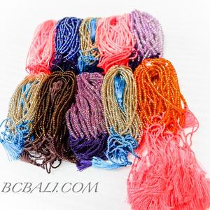 Bracelets en verre et perles, lot de 500 pièces, vente en gros, perles et glands - Product Image 2