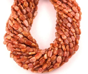 Cuentas lisas de forma ovalada, gemas naturales de piedra solar de 13 ", venta al por mayor, fabricante genuino de alta calidad - Product Image 1