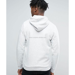 Sudadera con Capucha para Hombre, 100% Algodón, Estilo Hip Hop, Forro Polar, Resistente al Viento, Transpirable, Color Blanco Brillante, Tejido Sólido, Modelo KFH45 - Product Image 3