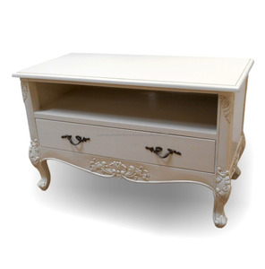 ห้องนั่งเล่นบ้านเฟอร์นิเจอร์ไม้สีขาวทีวียืนสไตล์ฝรั่งเศส - Product Image 2