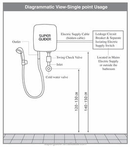 Calentador eléctrico de agua sin tanque para el hogar - Product Image 4
