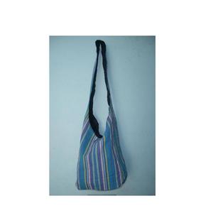 Bolsas de algodón reciclado de alta calidad con parche en color azul Bolso de hombro de estilo indio para niñas y mujeres - Product Image 3
