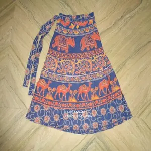 Hint baskılı etekler toptan boho baskılı uzun etekler hindistan bohemian fil baskılı uzun wrap etekler