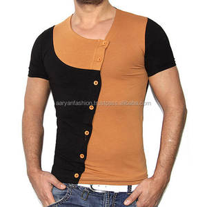 Men's <b>Plus</b> <b>Size</b> <b>V</b>-<b>Neck</b> <b>T</b>-<b>Shirt</b> Multi-Buttons Stitching Breathable Knitted Short Sleeve for Formal Sublimation Compression - Product Image 5