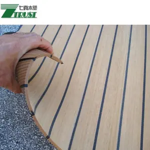 Good quality waterproof teak 190*5mm Synthetic soft pvc boat decking