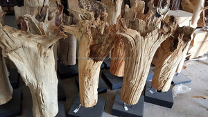 Driftwood Buffet <b>Table</b> Lamp Handcrafted From Wood - Product Image 5