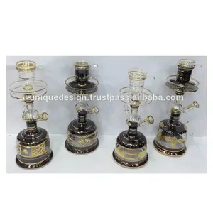 Exclusiva Cachimba de Cristal Dorado de 24 CRT con Grabado Profundo - Product Image 1