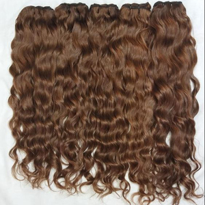 CHEVEUX INDIENS BRUN NATUREL BRUT 100% NON TRAITÉS CHEVEUX DE DONNEUR UNIQUE TEMPLE CHEVEUX LISO ONGULÉS ONGULÉS DE QUALITÉ SUPÉRIEURE - Product Image 1