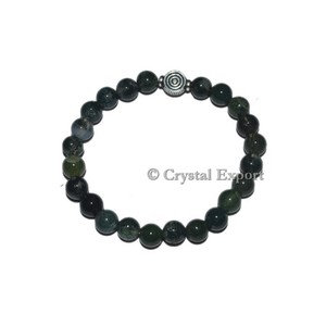 Moss Agate <b>Bracelets</b> With ChokoReiki Hand Crafted <b>Beaded</b> <b>Bracelets</b> - Product Image 1