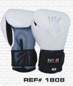 ถุงมือชกมวยหนังวัวขนาด12ออนซ์10oz น้ำหนักเบาสำหรับปิดโลโก้และออกแบบได้ตามต้องการสีชมพูฟ้าขาว - Product Image 4