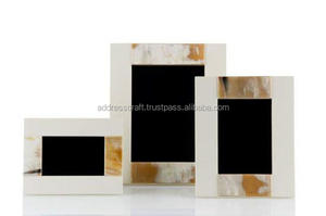 Meilleur prix résine corne Look cadre Photo personnaliser la taille et le cadre nouveauté Design moderne cadre Photo cadeau de mariage Logo personnalisé - Product Image 2