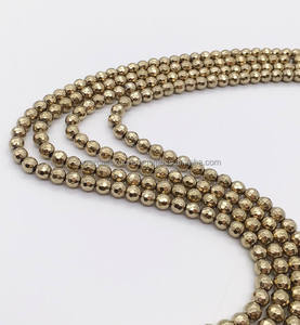 Perles rondes en pierre précieuse hématite naturelle, pierres semi-précieuses - Product Image 3