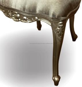 Silla de comedor clásica de caoba Color plateado, mueble francés de Indonesia, silla de comedor - Product Image 6