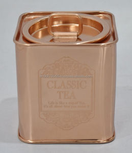 Steel Kitchen <b>Storage</b> <b>Box</b> Classic Square Jar Cake Cookie Canister Set Eco-Friendly Tin Food <b>Storage</b> Handmade Rose Gold - Product Image 6