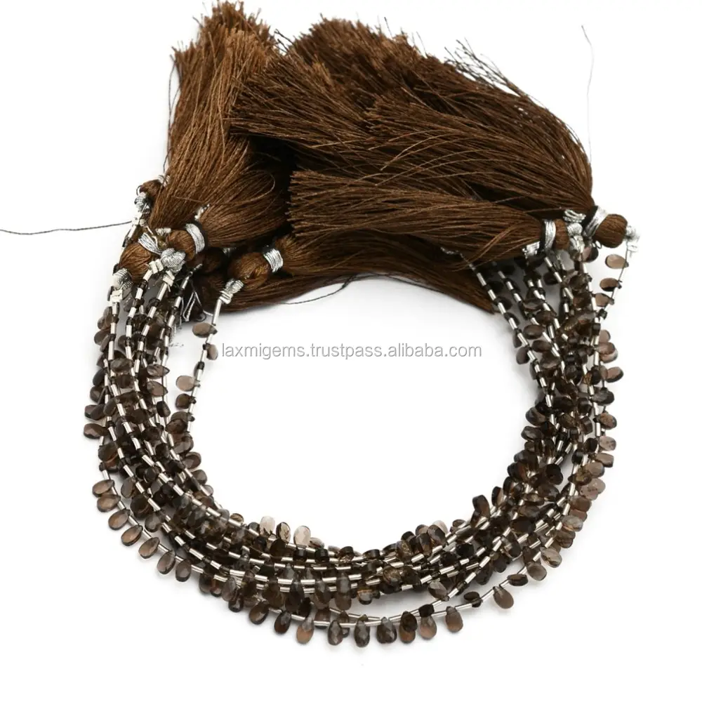 Wholesale fashion natural pear faceted briolette gemstone beads